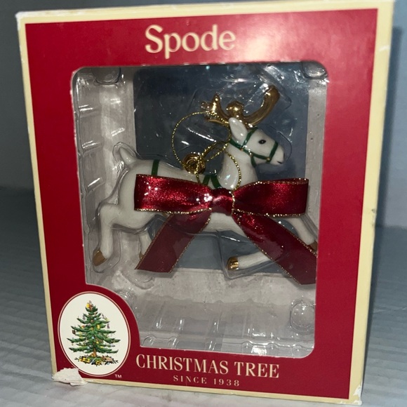 Spode "Christmas Tree" Reindeer Holiday Christmas Ornament New In Box - Picture 2 of 3